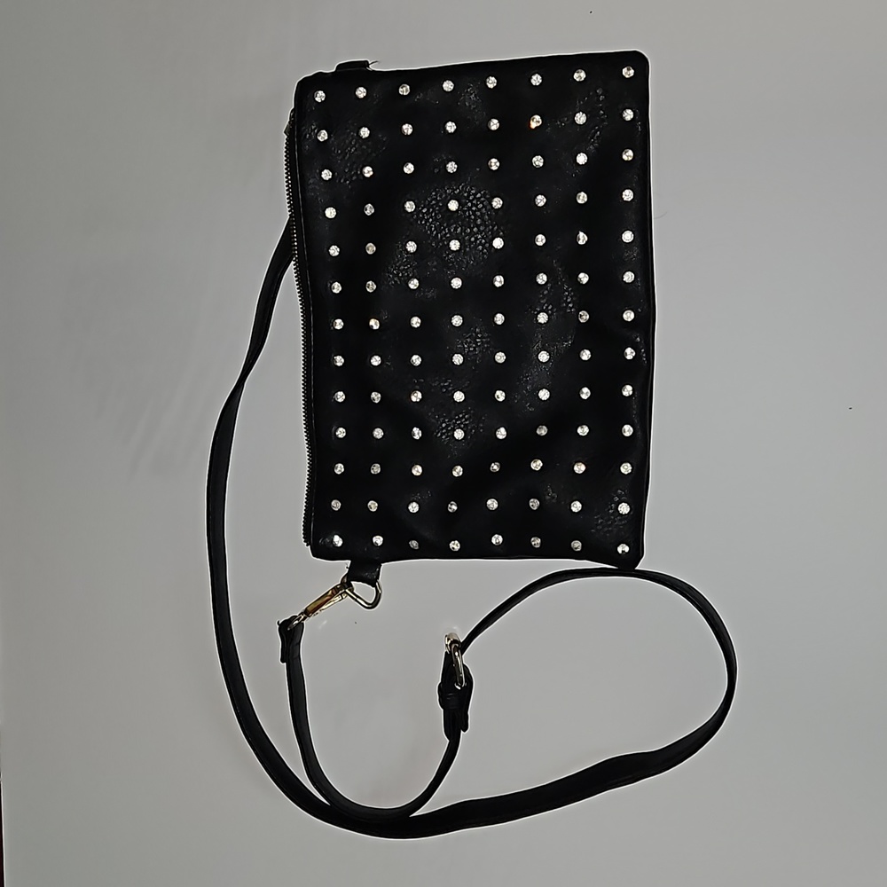 Black with Dimonds crossbody purse.